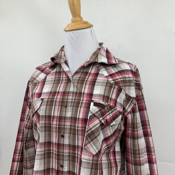 Cowgirl Hardware Shirt Womens XL Extra Large Pearl Snap Buttons Western Pocket - Picture 3 of 12